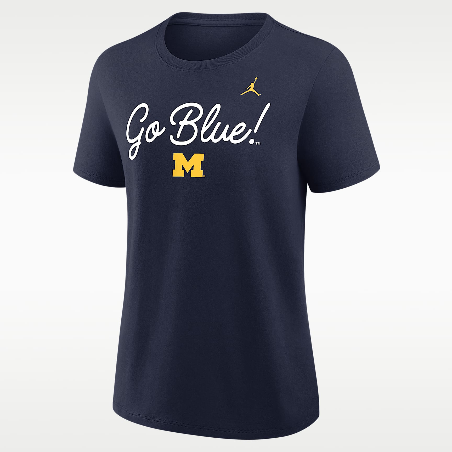Michigan Script Mantra Logo Women's Nike College T-Shirt. Nike.com
